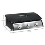 TRUUSK Gasgrill Met Deksel, 3 Branders, Vetopvangbak, Antiaa, Tuin en Terras, Verzenden, Nieuw, TRUUSK