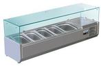 Opzetkoelvitrine 6 x 1/4 GN | 140x33.5x(h)43.5 xm Saro, Verzenden, Nieuw in verpakking