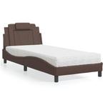 vidaXL Bed Viana met matras kunstleer bruin 90x190 cm, Huis en Inrichting, Overige materialen, 90 cm, Eenpersoons, Bruin