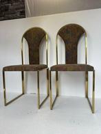 Belgo Chrom - Stoel - Metaal - Twee Messingen Stoelen Jaren