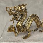 sculptuur, NO RESERVE PRICE - Golden Chinese Dragon, Antiek en Kunst