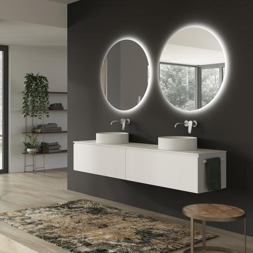 Ronde Badkamerspiegel Xenz Salo met Rondom Ledverlichting en, Doe-het-zelf en Verbouw, Sanitair, Bad, Nieuw, Ophalen of Verzenden