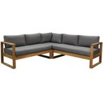 Dubai hoek loungeset 3 delig teak, Tuin en Terras, Ophalen of Verzenden, Nieuw, Teakhout