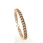 Roségouden gourmetschakel armband | 21,5 cm (heren armband), Sieraden, Tassen en Uiterlijk, Armbanden, Ophalen of Verzenden, Gebruikt