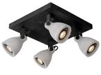 Veiling - 2x Lucide plafondspot dimbaar Concriled 4x5W zwart, Huis en Inrichting, Lampen | Plafondlampen, Nieuw