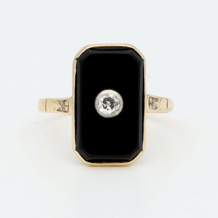 Ring - 18 karaat Geel goud Diamant (Natuurlijk) - Diamant -, Sieraden, Tassen en Uiterlijk, Ringen