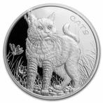 Fiji Cats 1 oz 2021 (12.000 oplage), Postzegels en Munten, Munten | Oceanië, Zilver, Losse munt, Verzenden