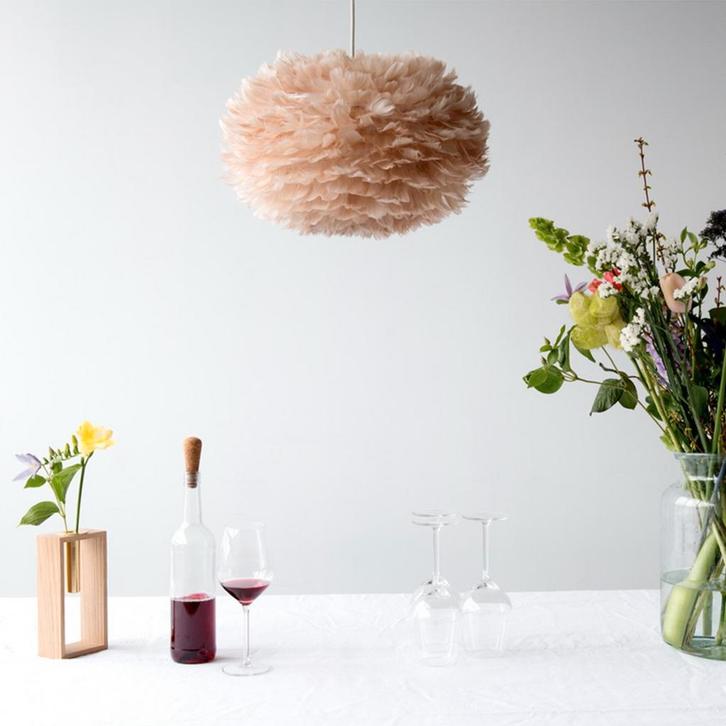 Umage EOS licht bruine verenlamp | Medium Ø45 cm |, Huis en Inrichting, Lampen | Lampenkappen, 25 tot 50 cm, Ovaal, Bruin, Nieuw