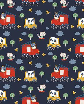 Poplin Katoen Brandweer Navy, Hobby en Vrije tijd, Stoffen en Lappen, Blauw, Nieuw