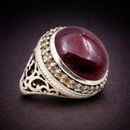 Zonder minimumprijs - Ring Zilver - Ruby, Topaz, Nieuw