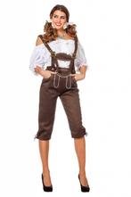 Lederhose lang bruin luxe, Kleding | Dames, Ophalen of Verzenden, Nieuw