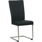 Leren eetkamerstoel Dry - Toledo Nero (zwart) - Sledepoot, Ophalen of Verzenden, Nieuw, Leer, Modern