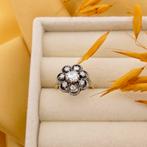 Gouden Victoriaanse ring met roos geslepen diamanten | Ca..., Gebruikt, Overige kleuren, Ophalen of Verzenden, 17 tot 18