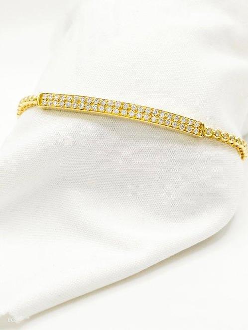 Armband - 18 karaat Geel goud Diamant (Natuurlijk), Sieraden, Tassen en Uiterlijk, Armbanden