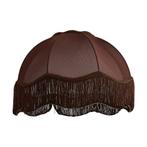 Stoffen lampenkap bruin met witte binnenkant 45/15/21,5 -, Huis en Inrichting, Lampen | Lampenkappen, Bruin, Rond, Nieuw, Retro