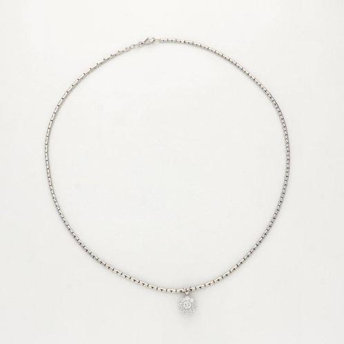 Ketting met hanger - 14 karaat Witgoud - 0.65ct. tw. Diamant, Sieraden, Tassen en Uiterlijk, Antieke sieraden