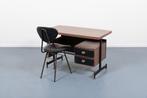 Bureau - Hout, Staal, Synthetisch leder, laminaat - Bureau, Antiek en Kunst