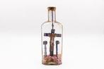 Kloosterwerk in glazen fles, 19e-eeuw - Glas - 1850-1900, Antiek en Kunst