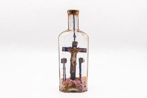 Kloosterwerk in glazen fles, 19e-eeuw - Glas - 1850-1900, Antiek en Kunst, Kunst | Niet-Westerse kunst