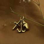 Gouden hanger; Geloof, hoop en liefde (Hanger of bedel), Ophalen of Verzenden, Gebruikt, Goud, Overige merken