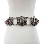Zonder Minimumprijs - Armband Zilver - Granaat, Nieuw