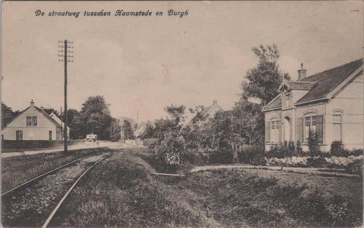 HAAMSTEDE - De Straatweg tusschen Haamstede en Burgh, Verzamelen, Ansichtkaarten | Nederland