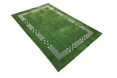 Zacht groen Gabbeh - Vloerkleed - 215 cm - 140 cm -, Huis en Inrichting, Stoffering | Tapijten en Kleden