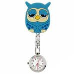 Fako® - Verpleegstershorloge - 3D Ketting - Uiltje Blauw, Sieraden, Tassen en Uiterlijk, Horloges | Dames, Verzenden, Nieuw