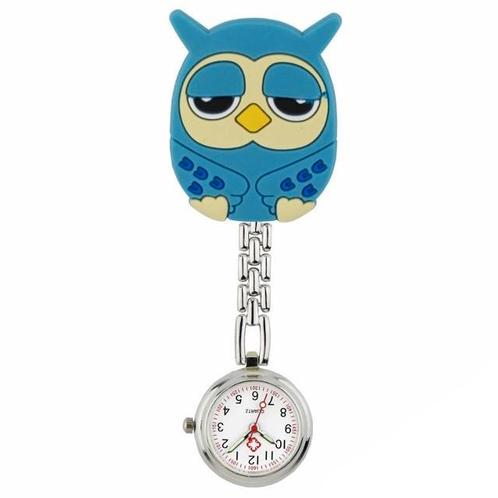 Fako® - Verpleegstershorloge - 3D Ketting - Uiltje Blauw, Sieraden, Tassen en Uiterlijk, Horloges | Dames, Verzenden