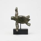 sculptuur, NO RESERVE PRICE - Bronze Patinated Turtle on a