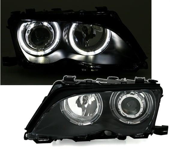 Xenon Look Koplampen met LED Angel Eyes voor BMW 3 Serie E46, Auto diversen, Tuning en Styling, Ophalen of Verzenden