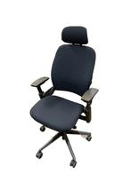 Steelcase Leap V2 Met Hoofsteun - Refurbished - Full Option, Huis en Inrichting, Bureaustoelen, Verzenden, Zwart, Zo goed als nieuw