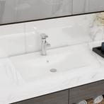 vidaXL Wastafel met kraangat 60x46 cm keramiek matwit, Doe-het-zelf en Verbouw, Sanitair, Verzenden, Nieuw