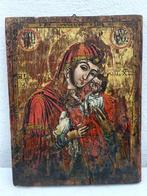 Icoon - Moeder Gods - Hout, Antiek en Kunst