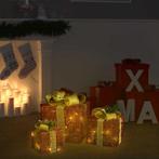 vidaXL Kerstdecoratie geschenkdozen 3 st binnen/buiten rood, Diversen, Kerst, Verzenden, Nieuw