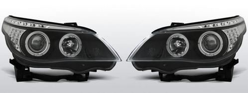 Koplampen Angel Eyes |BMW 5 Series E60/E61 2003-2004 | zwart, Auto-onderdelen, Verlichting, Nieuw, BMW, Verzenden