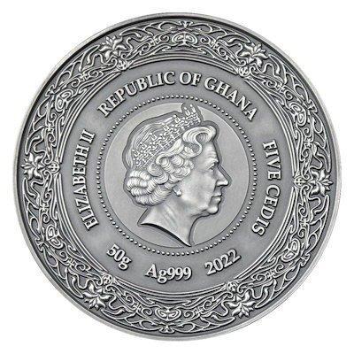Ghana. 5 Cedis 2022 Irische Göttin Airmid - Antique Finish,, Postzegels en Munten, Munten | Europa | Niet-Euromunten