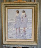 Chris van Dijk (1952) - Impressionist  Pieds nus dans la, Antiek en Kunst, Kunst | Schilderijen | Klassiek