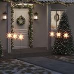 vidaXL Kerstlampen met grondpin en LEDs 3 st 35 cm wit, Verzenden, Nieuw