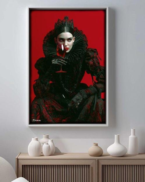 Ksavera - Queen of wine DS0802B - unique canvas - READY to, Antiek en Kunst, Kunst | Designobjecten