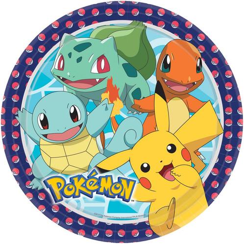 Pokemon Borden 22,8cm 8st, Hobby en Vrije tijd, Feestartikelen, Nieuw, Verzenden