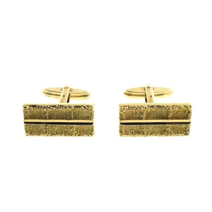 Vintage gouden manchetknopen (mannen sieraad, manchetknoop), Sieraden, Tassen en Uiterlijk, Antieke sieraden, Goud, Ophalen of Verzenden