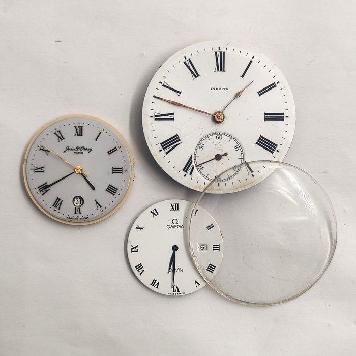 Omega / Invicta / Jean D´Orsay - 3 Pocket Watch Movements, Antiek en Kunst, Antiek | Klokken