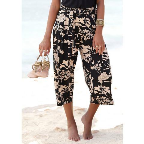 Lascana Culotte met bloemenprint, stoffen broek,, Kleding | Dames, Broeken en Pantalons, Nieuw, Verzenden