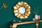 Design spiegel VARIATIE L 73cm goud van metaal handgemaakt -, Huis en Inrichting, Nieuw, Ophalen of Verzenden