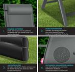 Tuinstoelen verstelbaar - Ligstoel - Set van 2 - Antraciet -, Caravans en Kamperen, Verzenden, Zo goed als nieuw