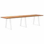 vidaXL Eettafel rechthoekig 320x80x74 cm massief eikenhout, Verzenden, Nieuw