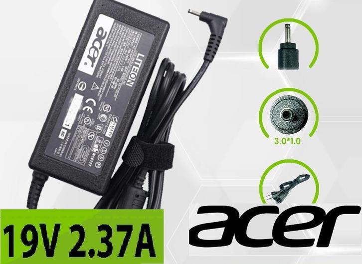 Acer 19V 2.37A 45W (3.0 x 1.1mm) Lader adapter, Computers en Software, Laptop-opladers, Gebruikt, Verzenden