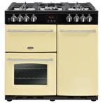 €1699 Belling Farmhouse 90 DFT Range-fornuis Gaskookplaat C, Ophalen of Verzenden, Nieuw, Gas