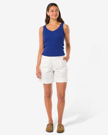 HEMA Dames korte broek Ivy wit van €24.99 voor €18.74 sale beschikbaar voor biedingen